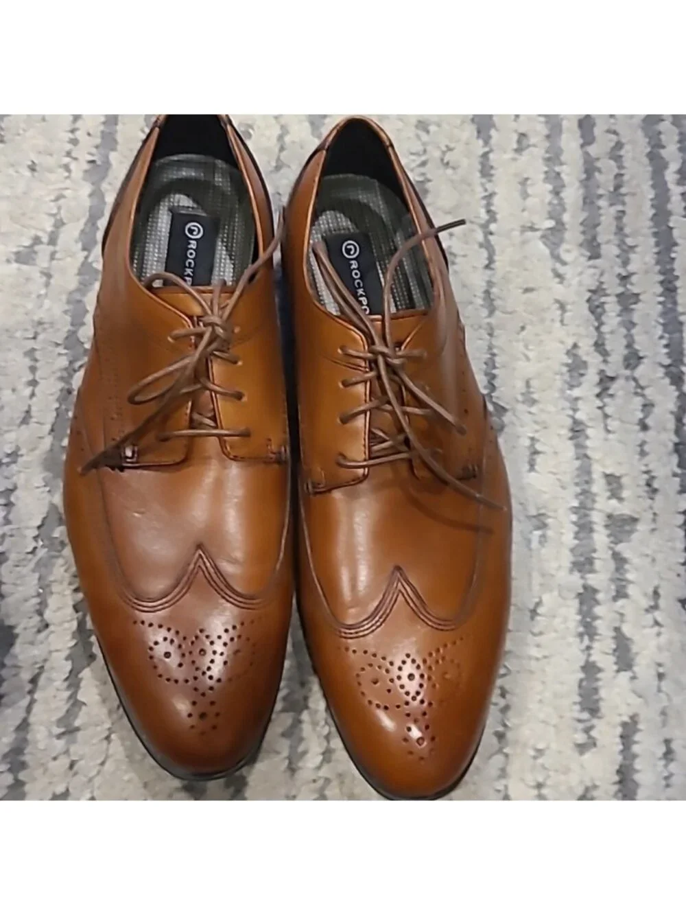 Rockport adiprene by Adidas British tan leather shoes
